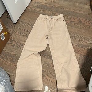 BDG tan wide leg denim